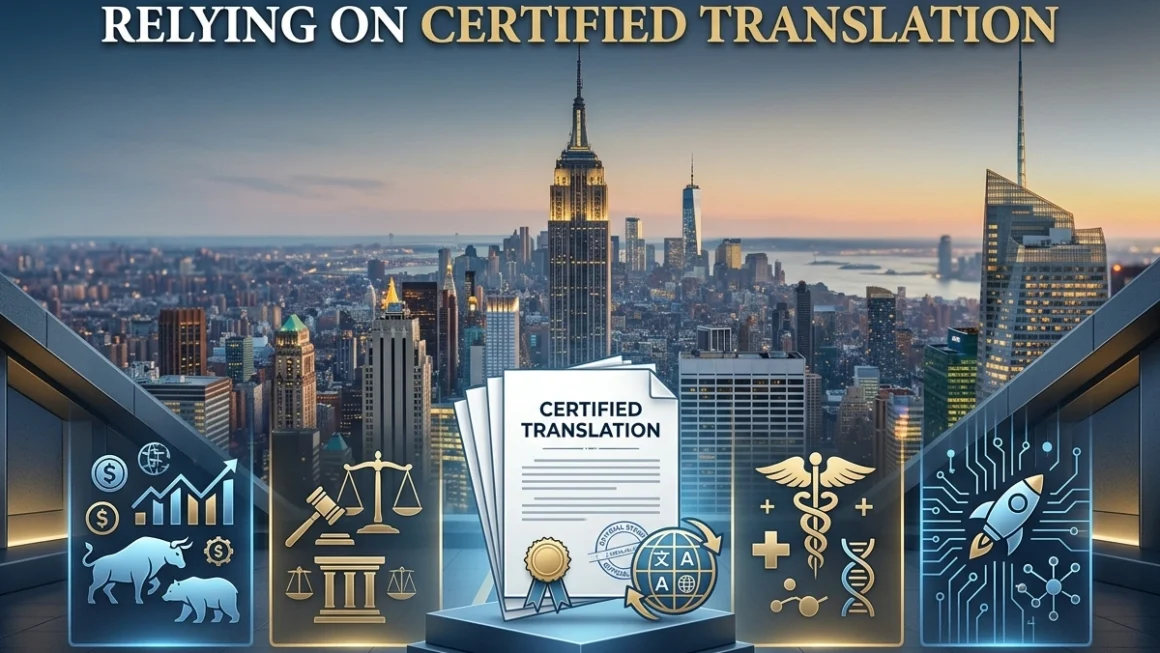 Top New York Industries Relying on Certified Translation