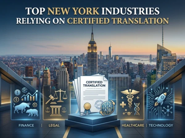 Top New York Industries Relying on Certified Translation